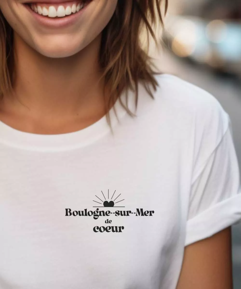 T-Shirt Boulogne-sur-Mer de coeur – Pour Homme et Femme – Image 3