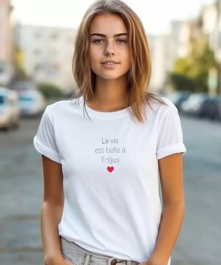 T-Shirt La vie est belle à Fréjus