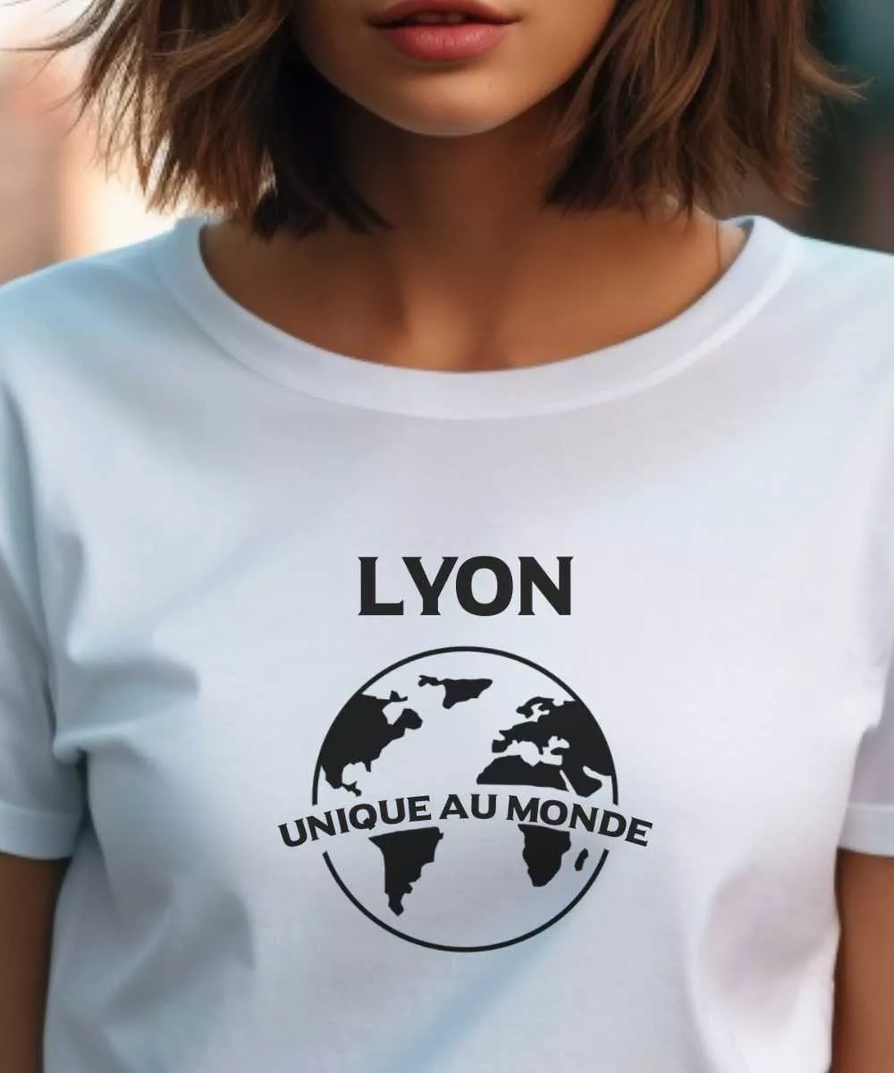 T-Shirt Lyon unique au monde – Pour Homme et Femme – Image 3