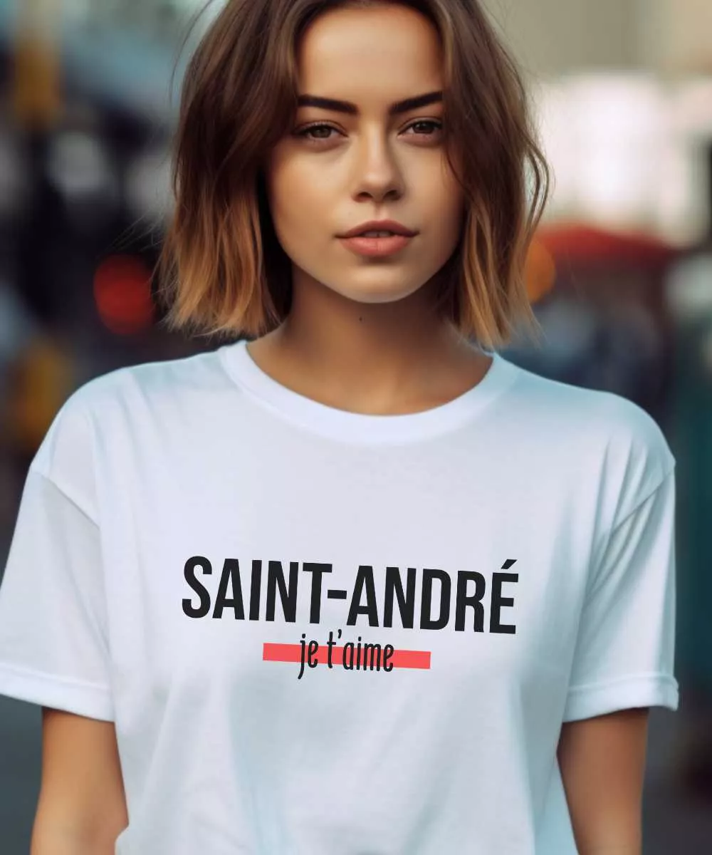 T-Shirt Saint-André je t’aime – Pour Homme et Femme