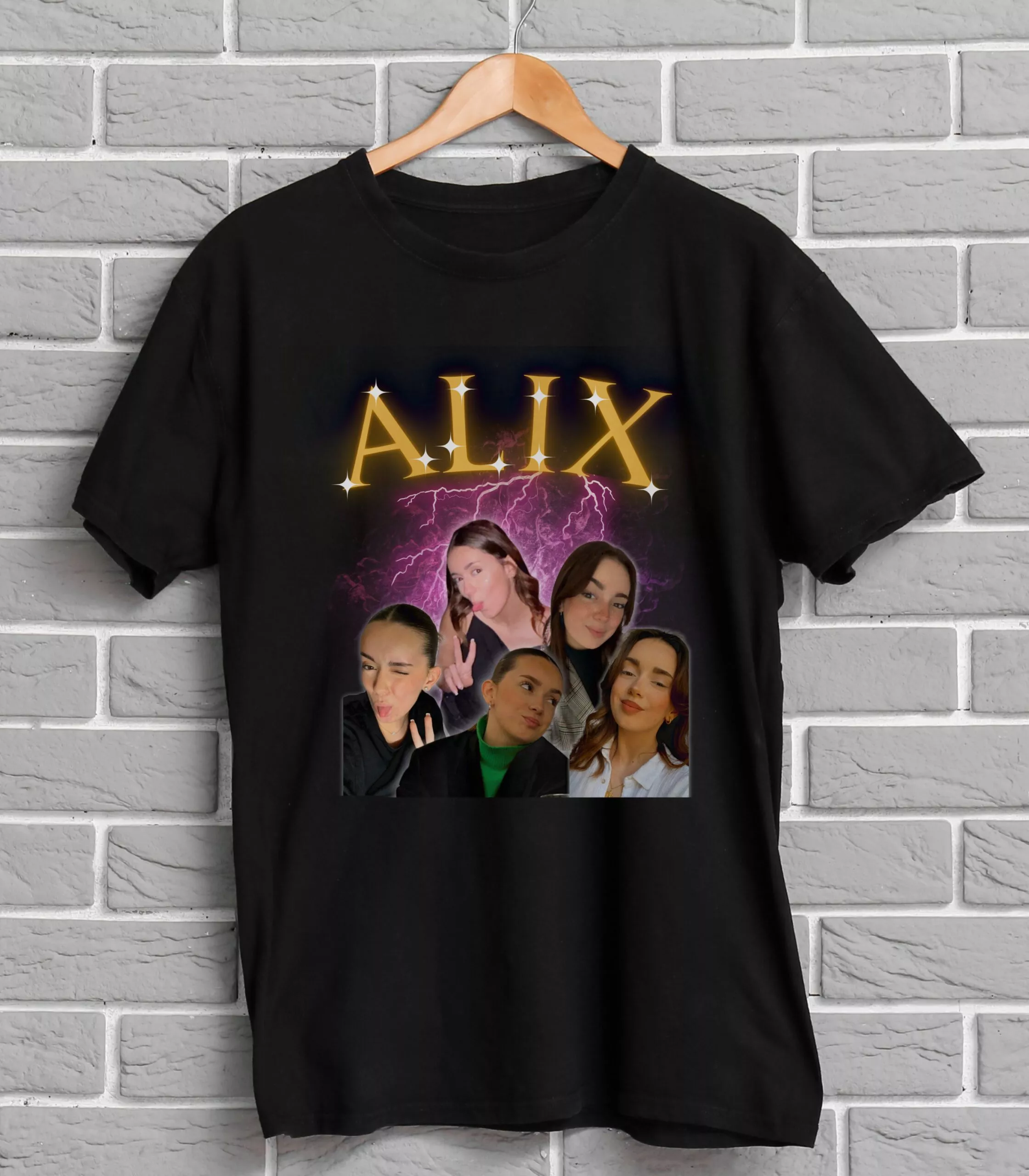 T-shirt Noir rap bootleg personnalisable – Image 3